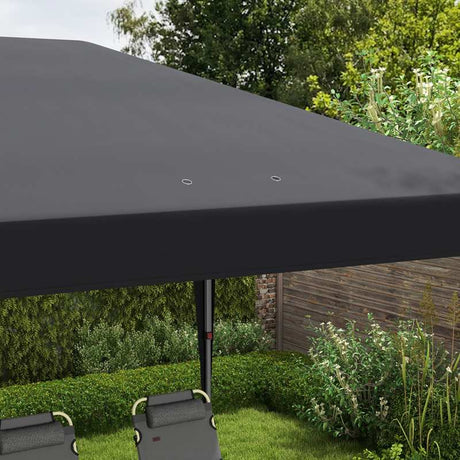 Outsunny 3 x 6 m Pop Up Gazebo, Foldable Canopy Tent, Height Adjustable Wedding Awning Canopy w/ Carrying Bag, Black