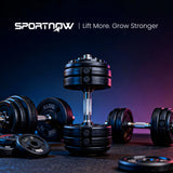 SPORTNOW Adjustable Dumbbells Set with Safety Locking Mechanism, Multicoloured