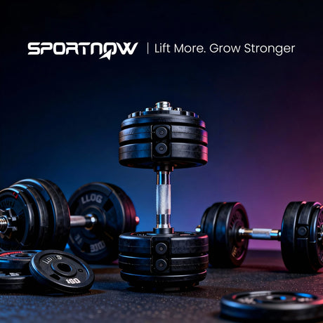 SPORTNOW Adjustable Dumbbells Set with Safety Locking Mechanism, Multicoloured