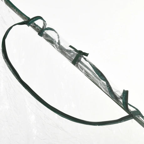 Outsunny Walk In Tomato Greenhouse Garden Outdoor Mini Greenhouse Flower Planter Steel Frame with Zipped Door & Window, PVC Cover, 180 x 100 x 168CM, Clear