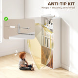 HOMCOM 5-Tier Bookcase with Adjustable Shelf - Rustic Brown