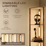 HOMCOM Three-Tier Corner Floor Lamp