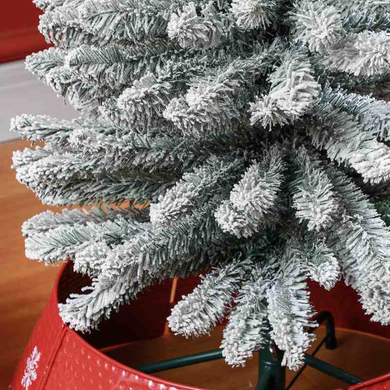 HOMCOM 5ft Artificial Snowy Pencil Christmas Tree - White