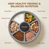 PawHut Automatic Cat Feeder Programmable Timer for Dry Wet Food Cat Food Dispenser with Ice Pack for 6 Meals