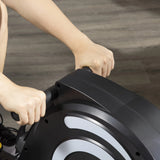 HOMCOM Folding Rowing Machine, Magnetic Rower Machine with 8 Levels Quiet Resistance, LCD Monitor, Wheels, Aluminium Slide Rail and Vertical Storage, for Home Gym Cardio Training