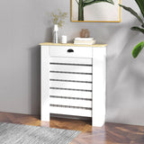 HOMCOM 95.5H x 78Wcm Radiator Cover, with Drawer - White