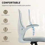 HOMCOM Mesh Office Chair with Foldable Backrest - Light Grey