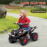 AIYAPLAY 6V Kids Electric Quad Bike w/ Music, Forward Function, for 2-6 Years, Black