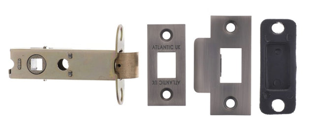 Atlantic Heavy Duty Bolt Through Tubular Latch 3" - Matt Gun Metal - Each