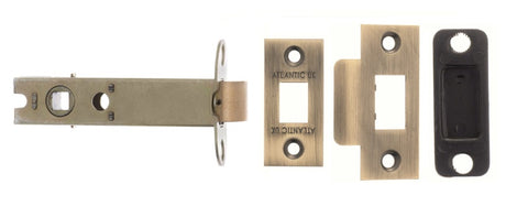 Atlantic Heavy Duty Bolt Through Tubular Latch 4" - Matt Antique Brass - Each