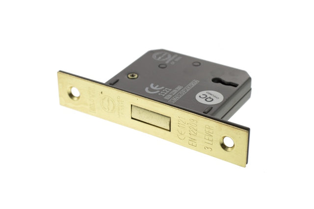 Atlantic 3 Lever Key Deadlock [CE] 2.5" - Satin Brass - Each