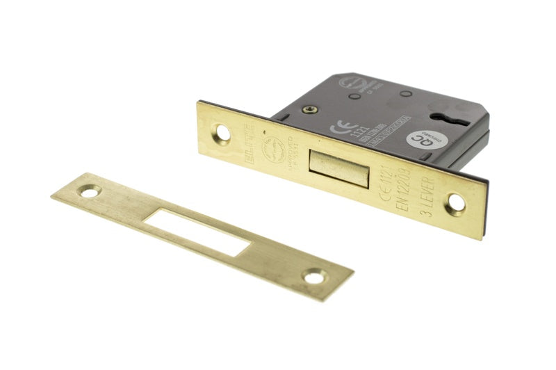 Atlantic 3 Lever Key Deadlock [CE] 2.5" - Satin Brass - Each