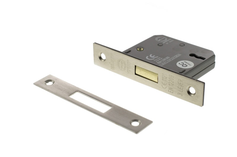 Atlantic 3 Lever Key Deadlock [CE] 2.5" - Satin Nickel - Each