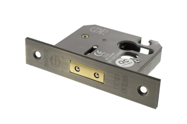 Atlantic Euro Deadlock [CE] 2.5" - Matt Antique Brass - Each