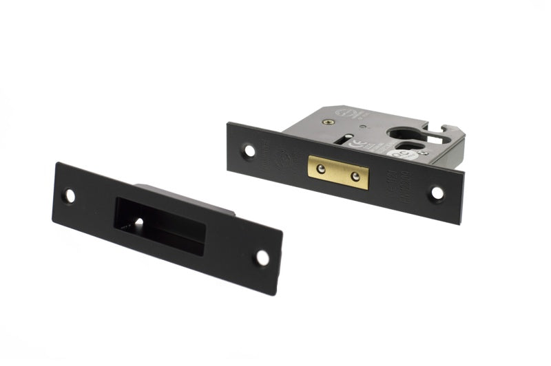 Atlantic Euro Deadlock [CE] 2.5" - Matt Black - Each