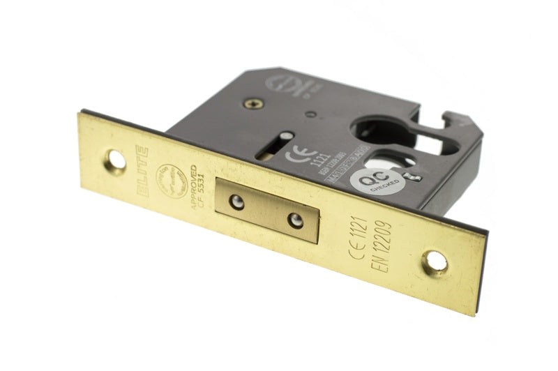 Atlantic Euro Deadlock [CE] 2.5" - Polished Brass - Each