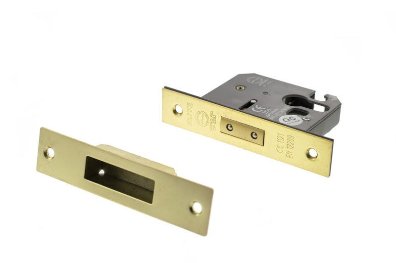 Atlantic Euro Deadlock [CE] 2.5" - Polished Brass - Each