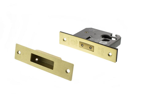 Atlantic Euro Deadlock [CE] 2.5" - Satin Brass - Each