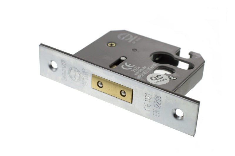 Atlantic Euro Deadlock [CE] 2.5" - Satin Chrome - Each