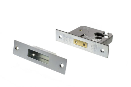 Atlantic Euro Deadlock [CE] 3" - Satin Chrome - Each