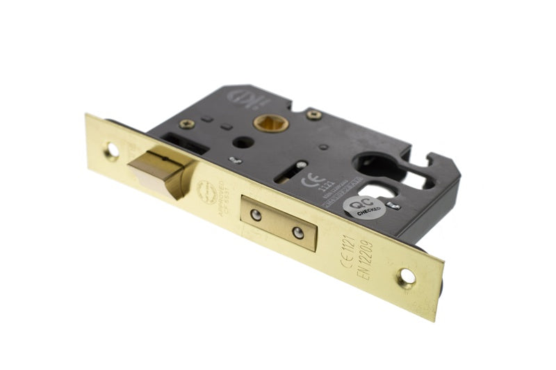 Atlantic Euro Sashlock [CE] 3" - Polished Brass - Each