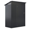 All Season Storage Shed Utility Tool Shed with Sloped Roof Opening Door Vents Galvanized Metal Frame Gray