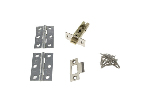 Atlantic Latch Pack [CE] 2.5" (Latch x1) + 3"x2" (Hinge x2) - Polished Nickel - Each