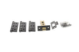 Atlantic Latch Pack [CE] 2.5" (Latch x1) + 3"x2" (Hinge x3) - Matt Black - Each