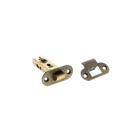 Atlantic Fire-Rated CE Marked Bolt Through Tubular Radius Latch 2.5" - Matt Antique Brass - Each