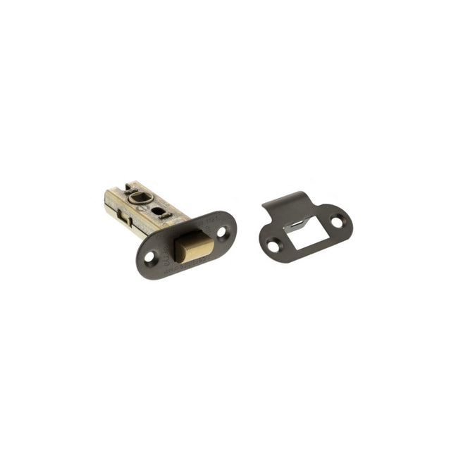 Atlantic Fire-Rated CE Marked Bolt Through Tubular Radius Latch 2.5" - Matt Gun Metal - Each