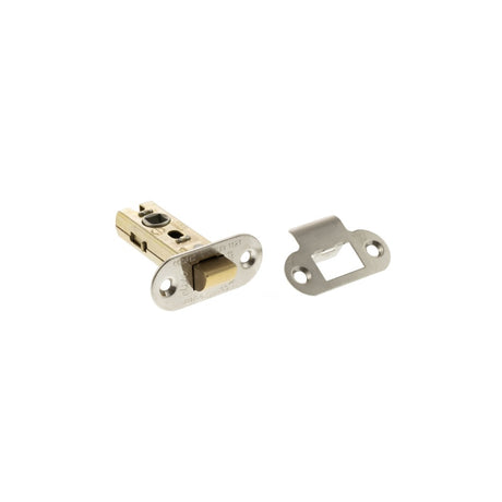 Atlantic Fire-Rated CE Marked Bolt Through Tubular Radius Latch 2.5" - Polished Nickel - Each