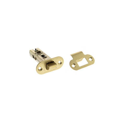 Atlantic Fire-Rated CE Marked Bolt Through Tubular Radius Latch 2.5" - Satin Brass - Each