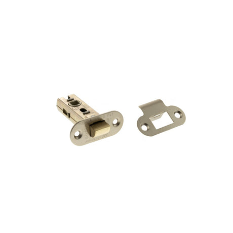 Atlantic Fire-Rated CE Marked Bolt Through Tubular Radius Latch 2.5" - Satin Nickel - Each