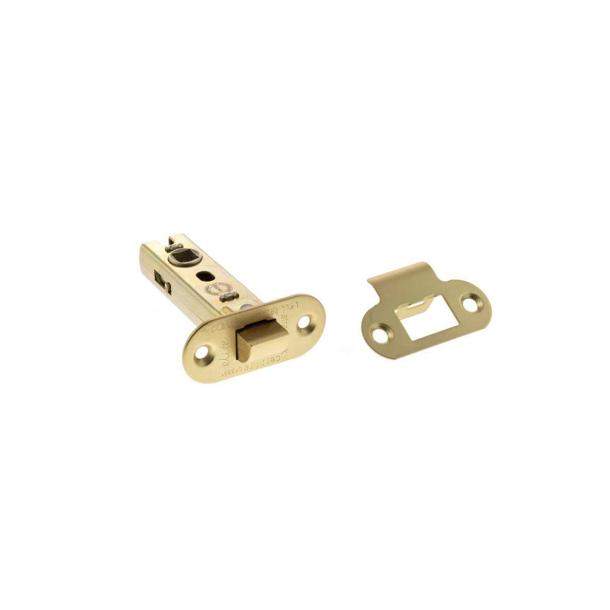 Atlantic Fire-Rated CE Marked Bolt Through Tubular Radius Latch 3" - Satin Brass - Each