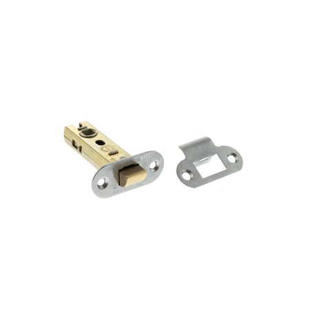 Atlantic Fire-Rated CE Marked Bolt Through Tubular Radius Latch 3" - Satin Chrome - Each