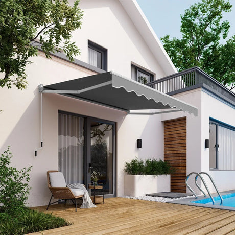 Folding balcony terrace awning 198x245cm