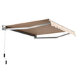 8FT  6.5FT Retractable Aluminum Patio Sun Awning-Beige