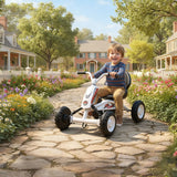 AIYAPLAY Kids Pedal Go Kart with Steel Frame, Sporty Design, for Ages 2-5 Years, White