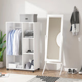 HOMCOM Full Length Mirror, Freestanding Adjustable Angle Dressing Mirror for Bedroom, Living Room, 148 x 47 cm, White