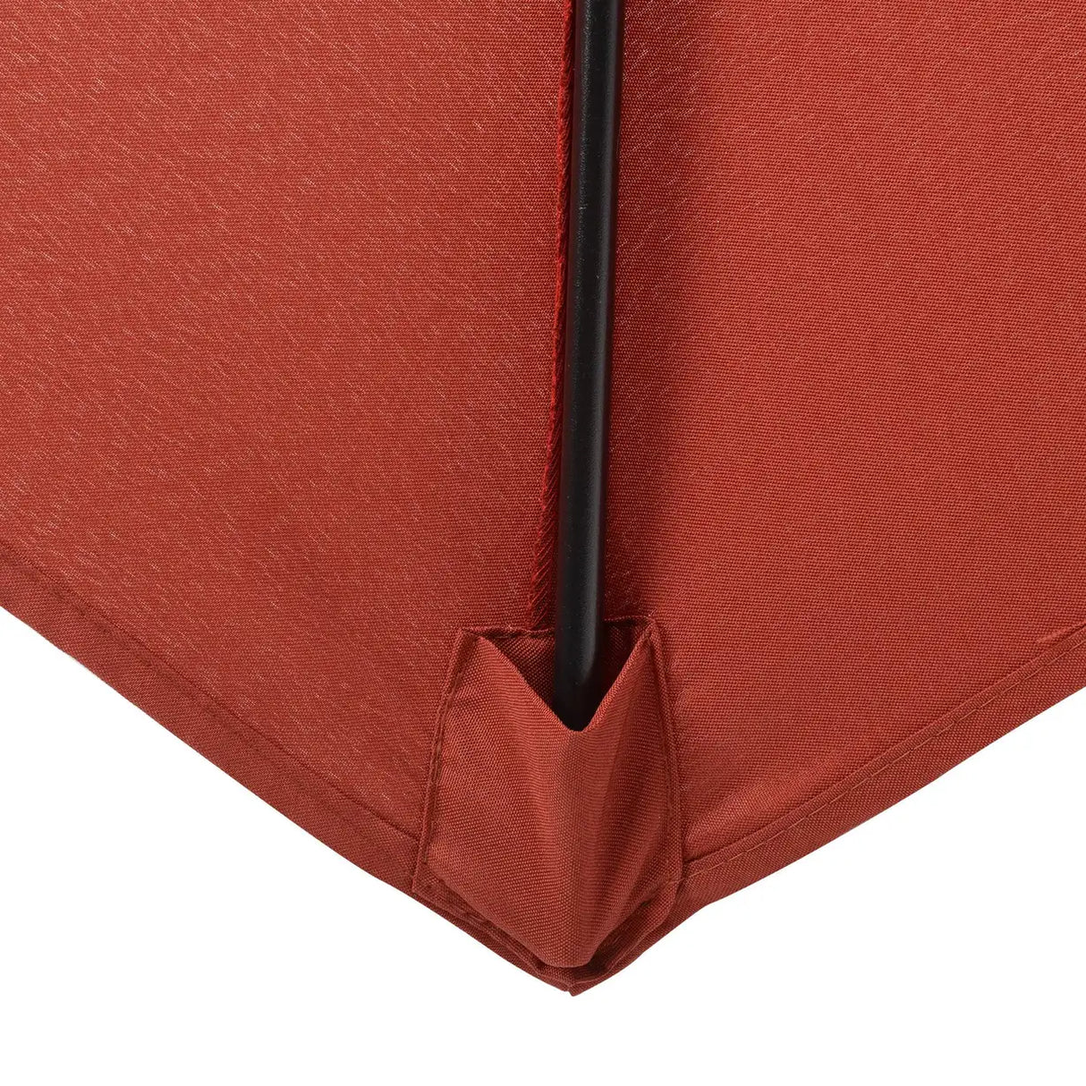 Outsunny 2m Garden Parasol Umbrella, Outdoor Sun Shade with 6 Sturdy Ribs for Balcony, Bench, Garden, Wine Red