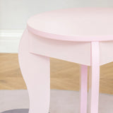 HOMCOM Kids Vanity Table & Stool Girls Dressing Set Make Up Desk Chair Dresser Play Set with Mirror Pink