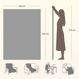 HOMCOM Electric Blanket with Dual Controllers, Machine Washable Heated Throw Blanket with Ultra Soft Flannel Fabric, 5 Heating Levels, 10 Hour Timer, Grey