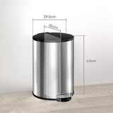 HOMCOM 20L Stainless Steel Compact Home Bin