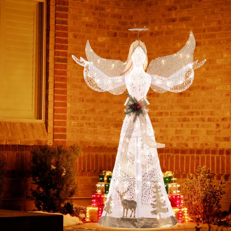 150 cm Lighted Christmas Angel Decoration with 100 LED Lights