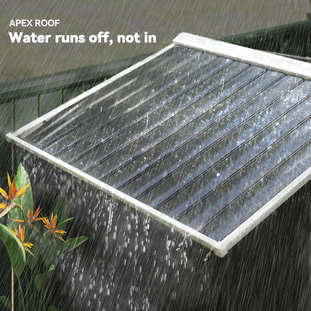 Outsunny 7 x 4ft Weatherproof Shed, Outdoor Bike Storage Shed with Ventilation Slots, Foundation Kit and Lockable Double Doors, Dark Grey