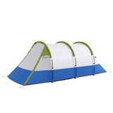 Outsunny Three Man Two-Room Tent, with Porch and Accessories - Green