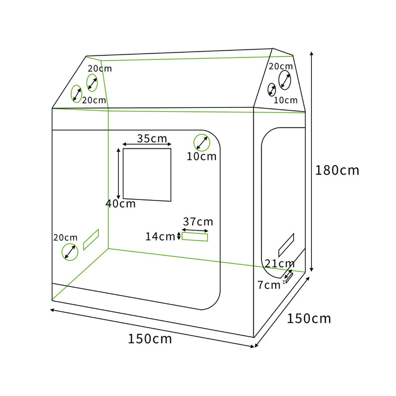 Growing Dark Room with Adjustable Straps for Indoor Plant Germination