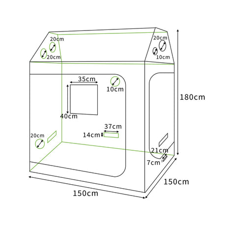 Growing Dark Room with Adjustable Straps for Indoor Plant Germination