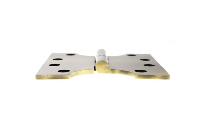 Atlantic (Solid Brass) Parliament Hinges 4" x 2" x 4mm - Antique Brass - Pair