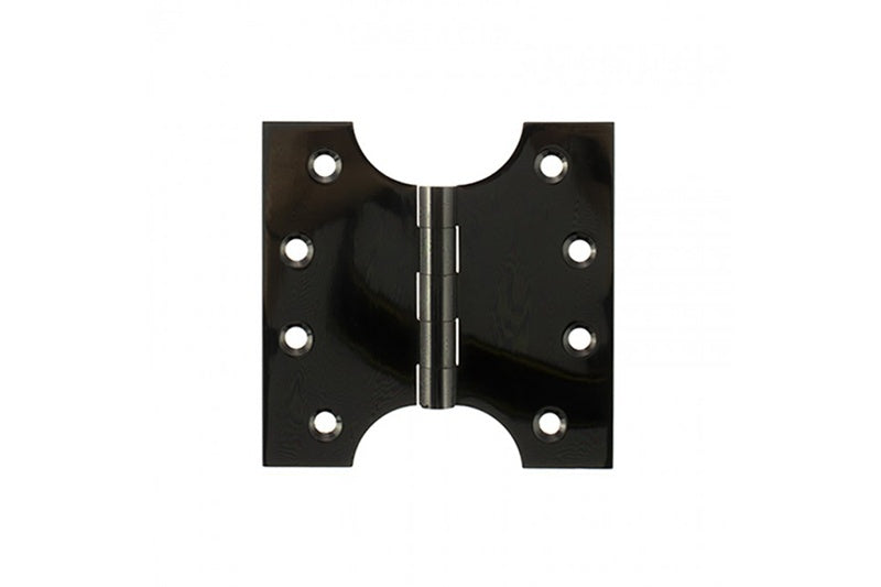 Atlantic (Solid Brass) Parliament Hinges 4" x 2" x 4mm - Black Nickel - Pair